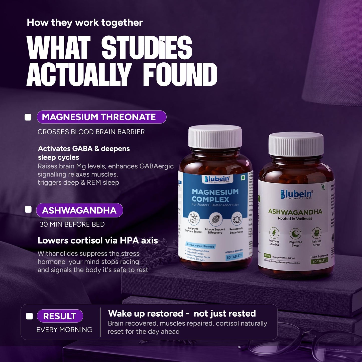 Deep Sleep Stack | Magnesium Complex + Ashwagandha | Natural Sleep & Recovery Support