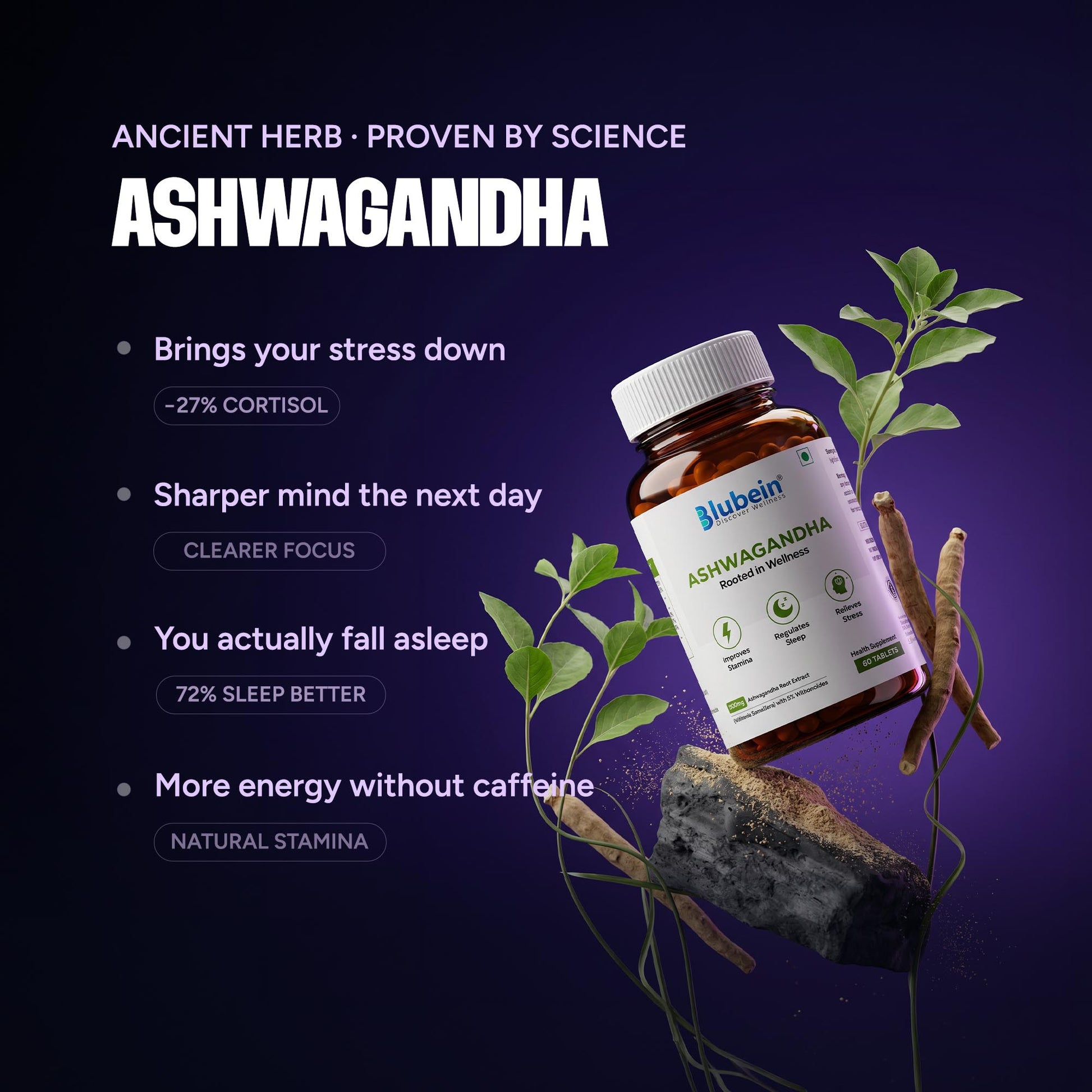 Deep Sleep Stack | Magnesium Complex + Ashwagandha | Natural Sleep & Recovery Support