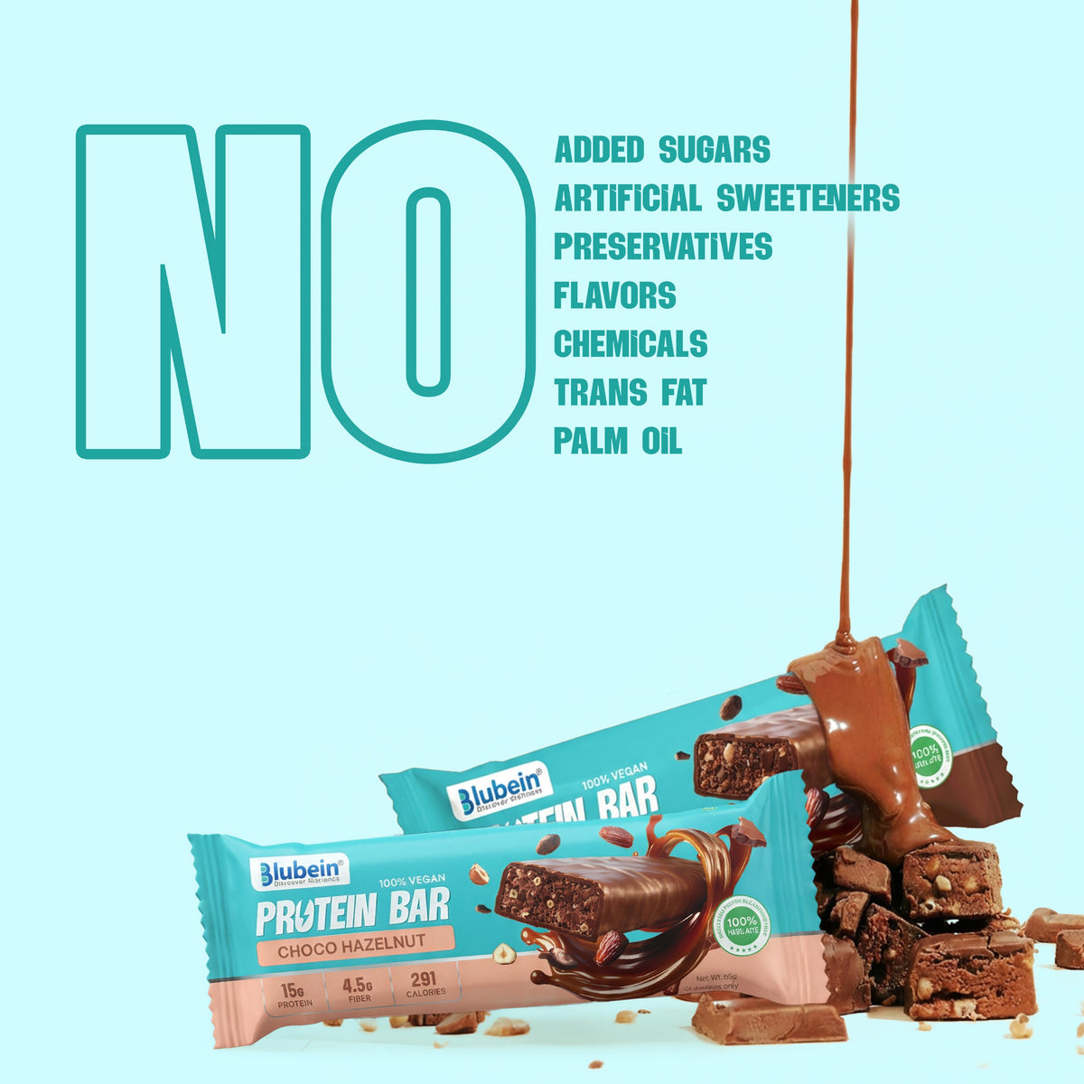 Blubein® 15g Plant Protein Bars - Choco Hazelnut & Choco Date Delight