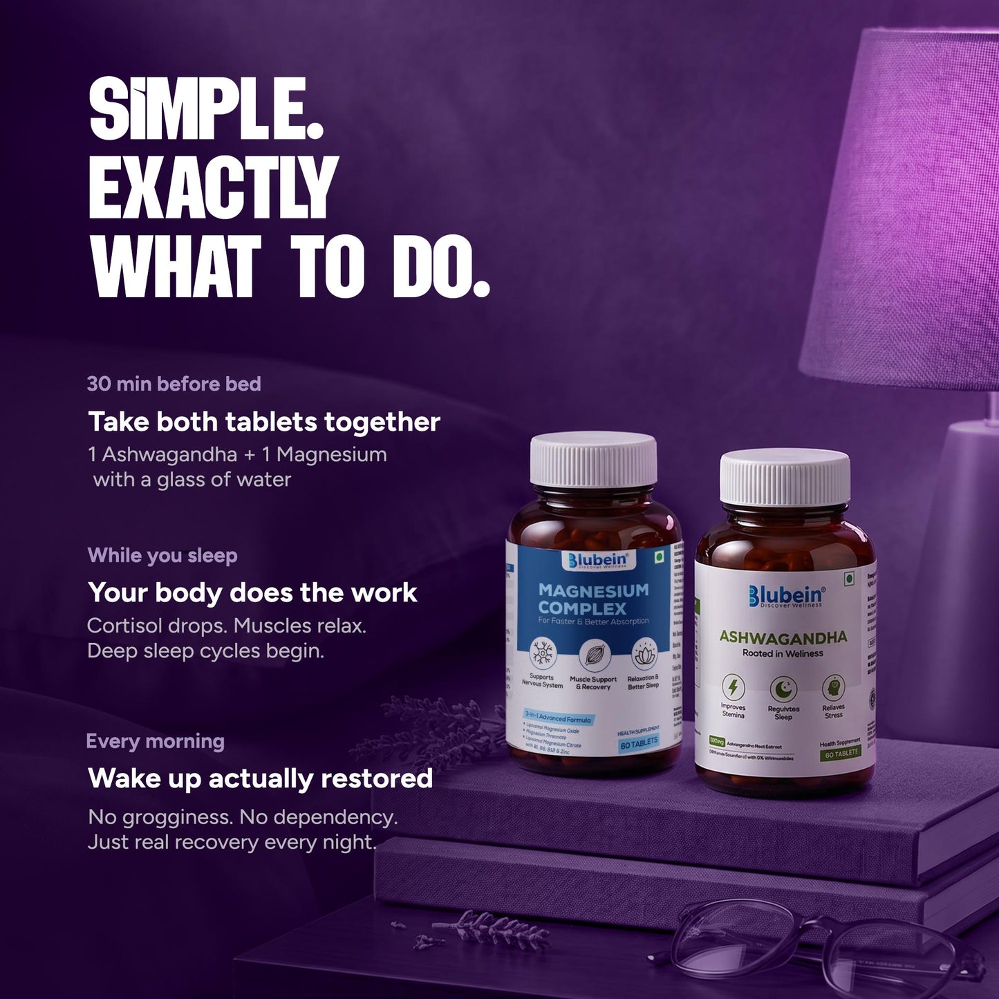 Deep Sleep Stack | Magnesium Complex + Ashwagandha | Natural Sleep & Recovery Support
