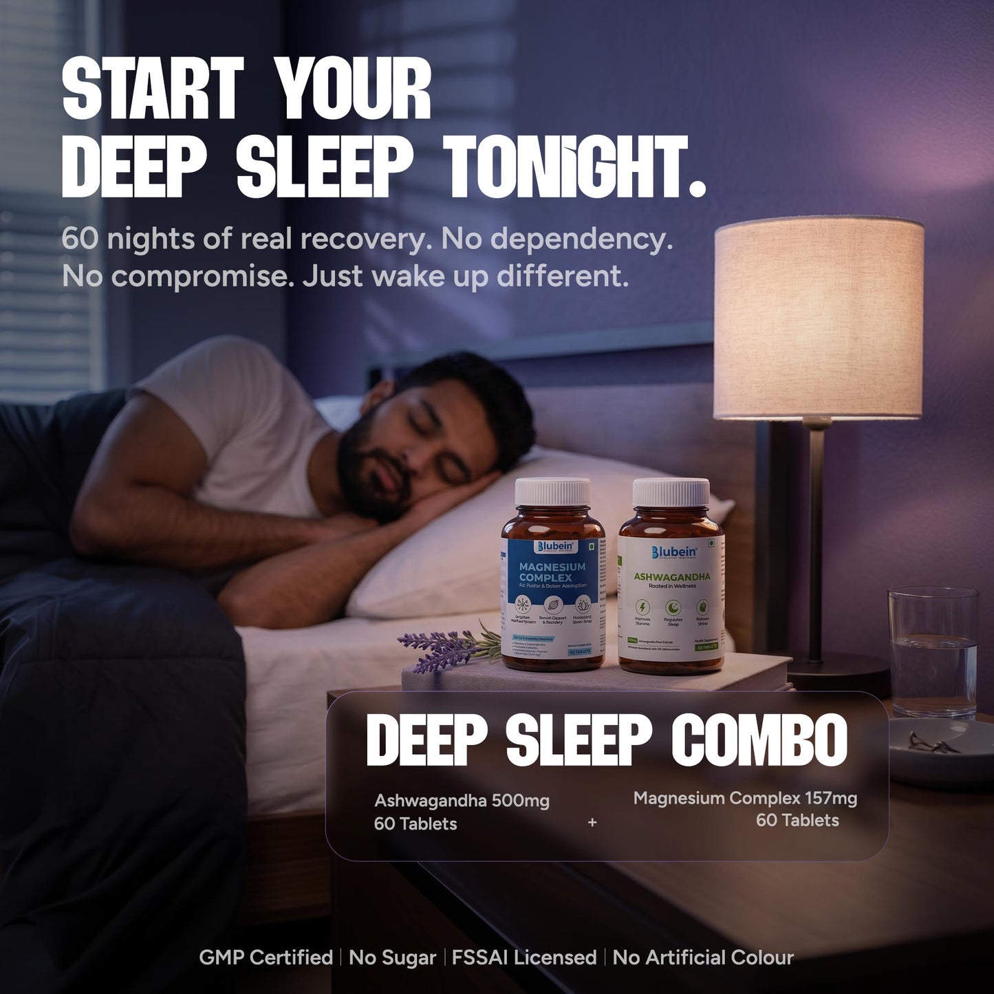 Deep Sleep Stack | Magnesium Complex + Ashwagandha | Natural Sleep & Recovery Support