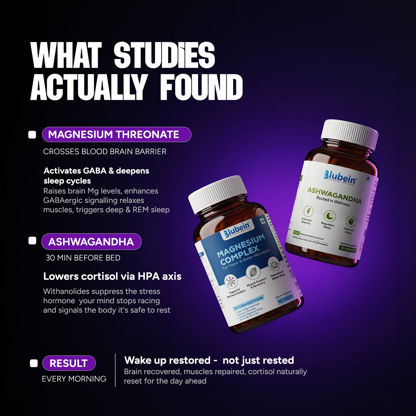 Deep Sleep Stack | Magnesium Complex + Ashwagandha | Natural Sleep & Recovery Support