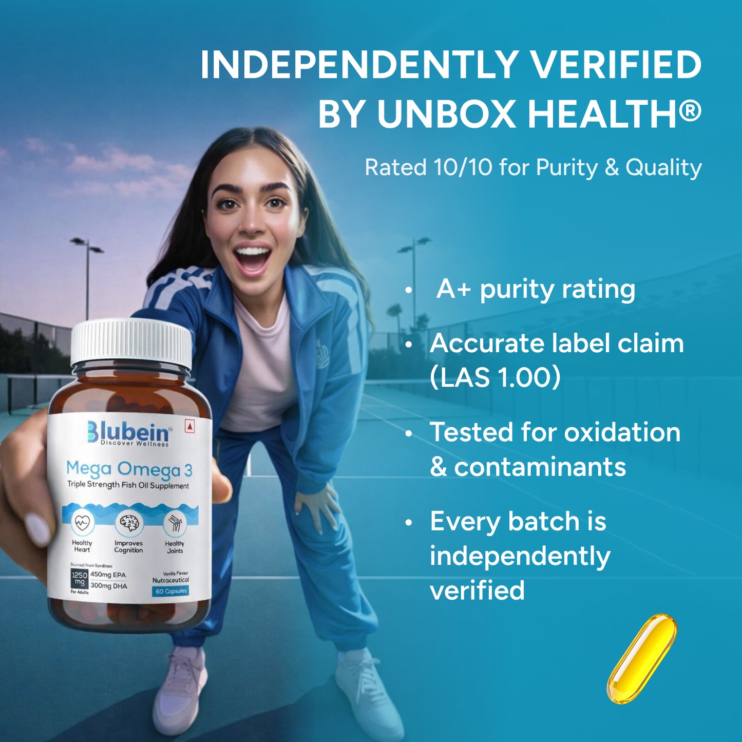 Mega Omega-3 Fish Oil Supplement