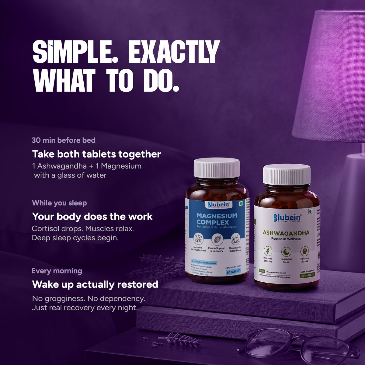 Deep Sleep Stack | Magnesium Complex + Ashwagandha | Natural Sleep & Recovery Support