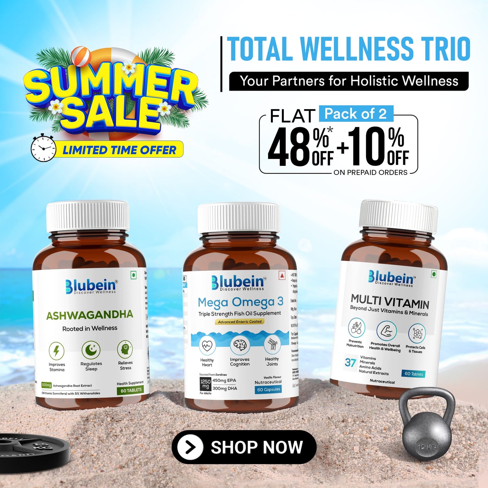 Total Wellness Trio | Pro-Level Supplement Stack for Fitness Enthusiasts