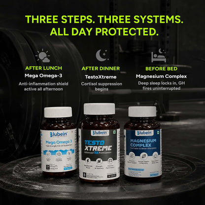 Performance Stack | TestoXtreme + Magnesium Complex + Mega Omega-3 | Strength, Recovery & Testosterone Support