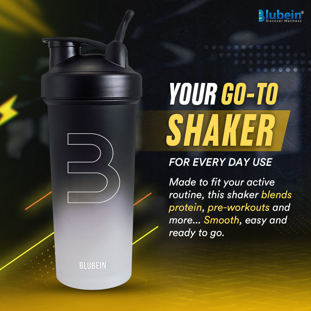 Premium Protein Shaker 600ml | BPA Free & Leak Proof | Built-in Mixer