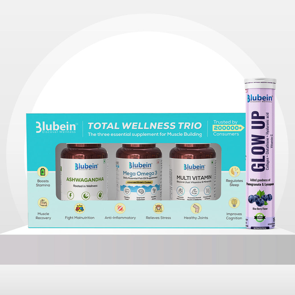 Multivitamin, Omega-3, Ashwagandha, Glow Up Combo