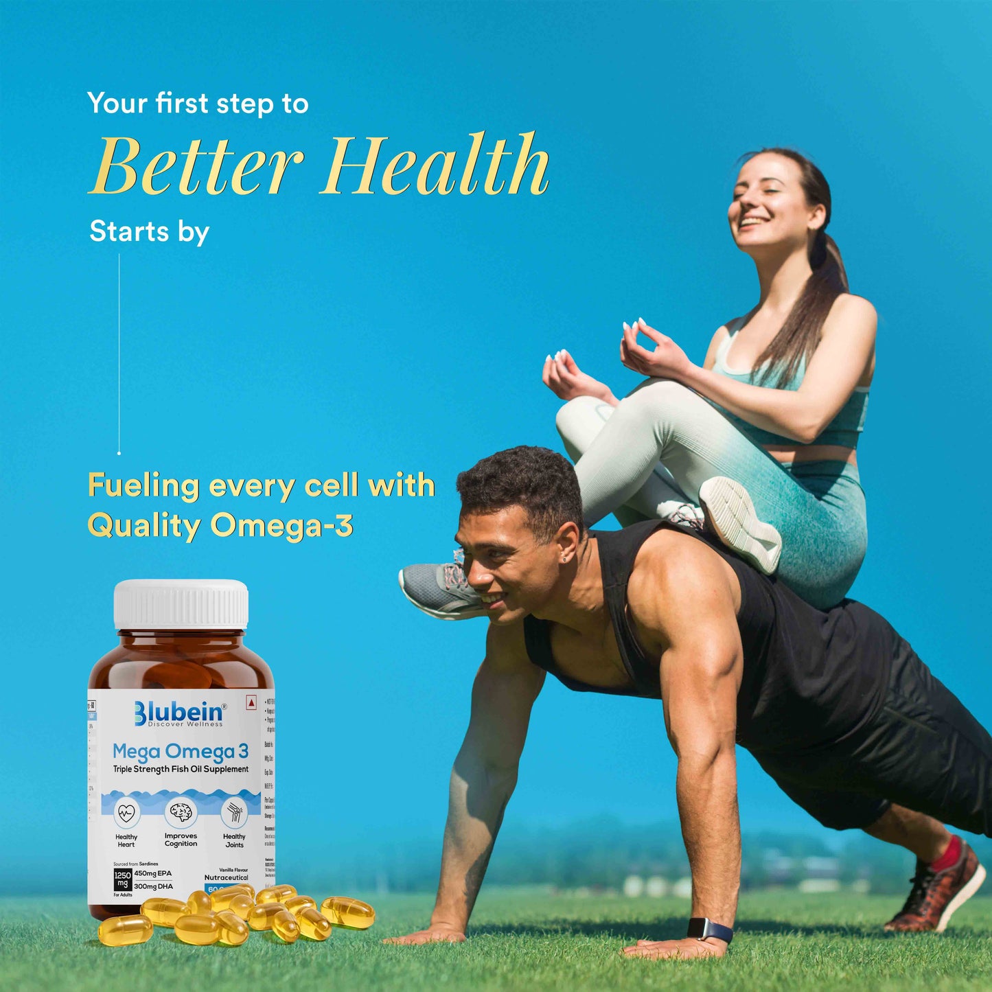 Mega Omega-3 Fish Oil Supplement