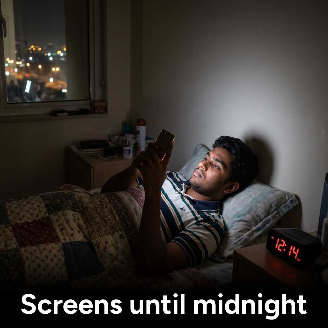 Screens until midnight